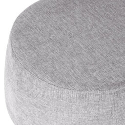Wyld And Coco Light Grey Fabric Upholstered Accent Bench Stool, Oval Medium Seating, Ready Assembled - thumbnail 5