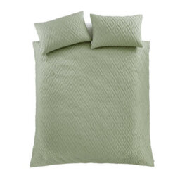Catherine Lansfield Jacob Geo Soft Touch Single Duvet Cover Set With Pillowcase Sager Green - thumbnail 5