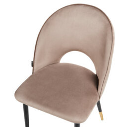 Beliani Set Of 2 Dining Chairs Magalia Velvet Taupe - thumbnail 7