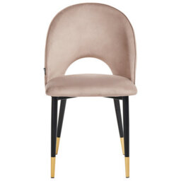 Beliani Set Of 2 Dining Chairs Magalia Velvet Taupe - thumbnail 5