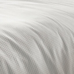 The Linen Yard Waffle Textured 100% Cotton Duvet Cover Set, Super King, White - thumbnail 3