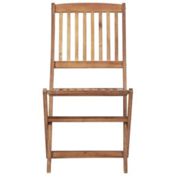Berkfield Folding Outdoor Chairs 4 Pcs Solid Acacia Wood - thumbnail 3