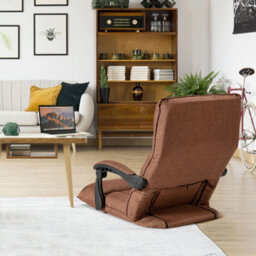 Floor Sofa Chair Convertible Lazy Sofa Bed Armchair Single Padded Reclining - thumbnail 4
