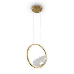 Luminosa Lighting Luminosa Maytoni Lunare Modern Integrated Led Pendant Ceiling Light Brass 3000K - thumbnail 5