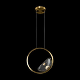 Luminosa Lighting Luminosa Maytoni Lunare Modern Integrated Led Pendant Ceiling Light Brass 3000K - thumbnail 4