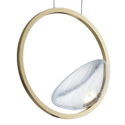 Luminosa Lighting Luminosa Maytoni Lunare Modern Integrated Led Pendant Ceiling Light Brass 3000K - thumbnail 8