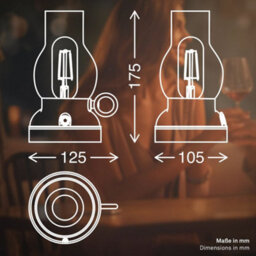 Briloner Lantern Rechargeable Led Table Oil Lamp Candle Antique Style Ip44 Outdoor Beige - thumbnail 7
