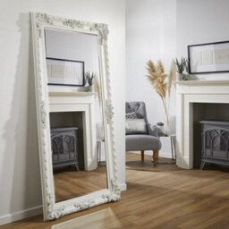 The Online Mirror Shop Leaner Mirror Grand Louis Rectangular Shape With White Frame- H 180Cmxw 90Cmxd 6.5Cm For Hanging In Entryway