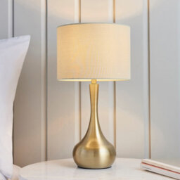 Luminosa Lighting Luminosa Piccadilly Table Touch Lamp Soft Brass, E14 - thumbnail 2