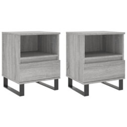 Berkfield Bedside Cabinets 2 Pcs Grey Sonoma 40X35X50 Cm Engineered Wood - thumbnail 2