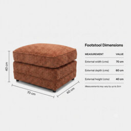 Loft Home Harper Fabric Footstool - thumbnail 3