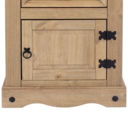 Core Products Premium Corona, 1 Door, 1 Drawer Bedside Cabinet - Antique Wax Finish, H66.0Cm X W53.0Cm X D38.0Cm - thumbnail 7
