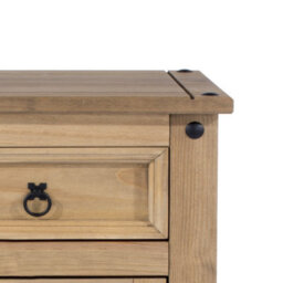 Core Products Premium Corona, 1 Door, 1 Drawer Bedside Cabinet - Antique Wax Finish, H66.0Cm X W53.0Cm X D38.0Cm - thumbnail 6