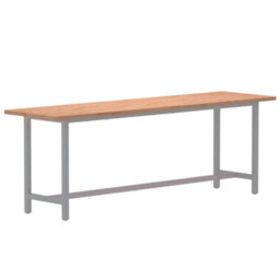 Berkfield Desk Top 200X55X2.5 Cm Solid Wood Beech - thumbnail 3