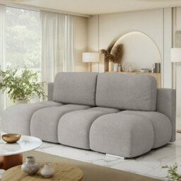 Honey Mini Sofa Bed With Storage 190X150 Cm Sleeping Surface Light Grey