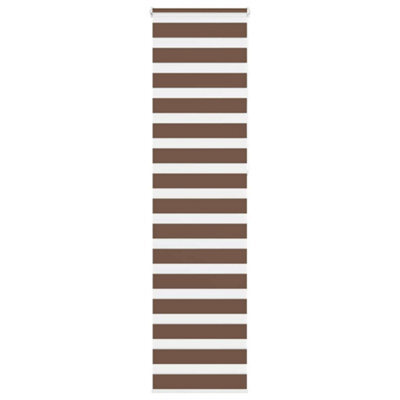 Berkfield Zebra Blind Brown 65X230 Cm Fabric Width 60.9 Cm Polyester - image 1