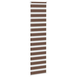 Berkfield Zebra Blind Brown 65X230 Cm Fabric Width 60.9 Cm Polyester - thumbnail 4
