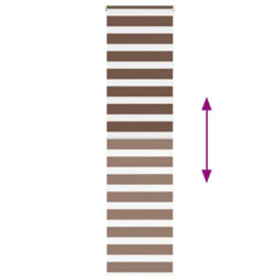 Berkfield Zebra Blind Brown 65X230 Cm Fabric Width 60.9 Cm Polyester - thumbnail 5
