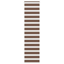 Berkfield Zebra Blind Brown 65X230 Cm Fabric Width 60.9 Cm Polyester