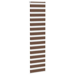 Berkfield Zebra Blind Brown 65X230 Cm Fabric Width 60.9 Cm Polyester - thumbnail 3