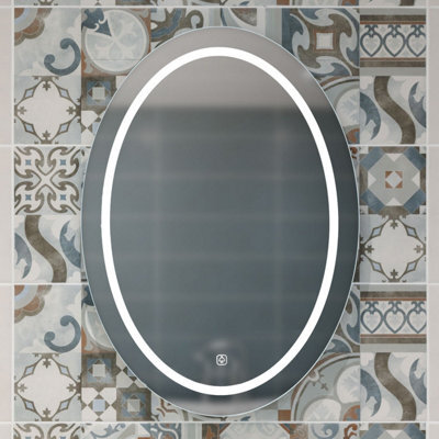 Bonita 1200mm X 600mm Oval Led Mirror With Colour Change And Demister - image 1
