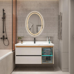 Bonita 1200mm X 600mm Oval Led Mirror With Colour Change And Demister - thumbnail 3
