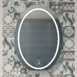 Bonita 1200mm X 600mm Oval Led Mirror With Colour Change And Demister - thumbnail 1