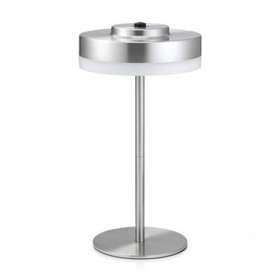 Auraglow Kensington Rechargeable Outdoor Table Lamp - Silver - image 1