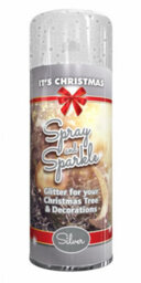 Silver Glitter Spray & Sparkle Christmas Tree Decorations 200Ml Xmas Bauble Mist
