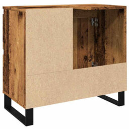 Walplus Bathroom Sink Cabinet Old Wood 65X33X60 Cm Engineered Wood - thumbnail 6