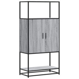 Berkfield Highboard Grey Sonoma 68X35X139 Cm Engineered Wood And Metal - thumbnail 2