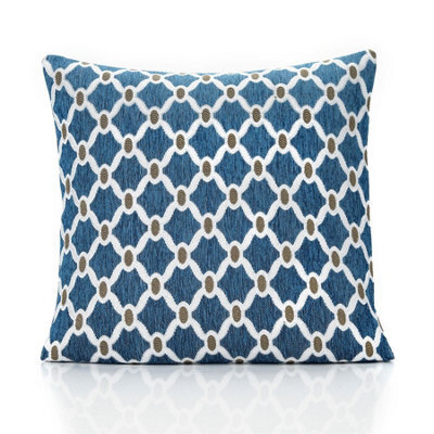 Luxury Living Berkley Luxury Geometric Chenille Cushion Teal - image 1