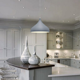 Long Life Lamps Company Vintage Industrial Ceiling Pendant Light Grey Metal Lamp Shade M0095 - thumbnail 8