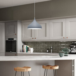 Long Life Lamps Company Vintage Industrial Ceiling Pendant Light Grey Metal Lamp Shade M0095 - thumbnail 6