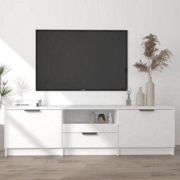 Berkfield Tv Cabinet White 140X35X40 Cm Engineered Wood