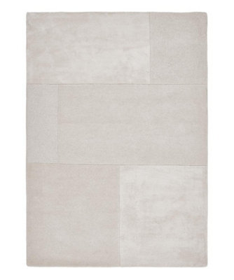 White Viscose , Wool Easy To Clean Geometric Handmade , Luxurious , Modern , Wool Rug For Living Room, Bedroom - 200Cm X 290Cm - image 1