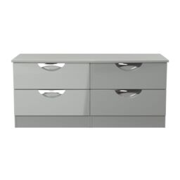 Rovigo Ready Assembled Gloss Dusk Grey 4 Drawer Chest (H)1118mm (W)502mm (D)414mm - thumbnail 5