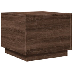 Berkfield Coffee Table With Led Lights Brown Oak 50X50X40 Cm - thumbnail 3