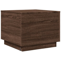 Berkfield Coffee Table With Led Lights Brown Oak 50X50X40 Cm - thumbnail 9