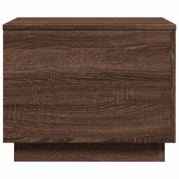 Berkfield Coffee Table With Led Lights Brown Oak 50X50X40 Cm - thumbnail 8