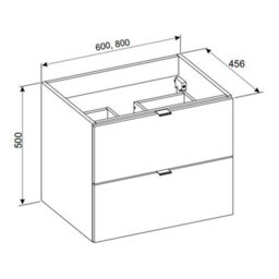 Heze Furniture Dalia Bathroom Cabinet 120Cm With 2 Drawers And Basin In Cashmere - thumbnail 6