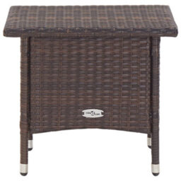 Berkfield Tea Table Brown 50X50X47 Cm Poly Rattan - thumbnail 2
