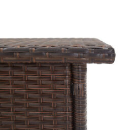 Berkfield Tea Table Brown 50X50X47 Cm Poly Rattan - thumbnail 3