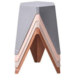 Beliani Set Of 4 Garden Stools Karavos Multicolour - thumbnail 5