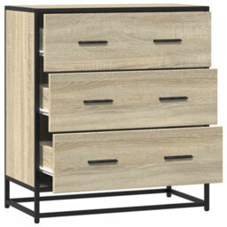 Walplus Sideboard Sonoma Oak 68X35X76 Cm Engineered Wood And Metal - thumbnail 7