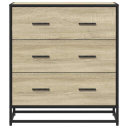 Walplus Sideboard Sonoma Oak 68X35X76 Cm Engineered Wood And Metal - thumbnail 4