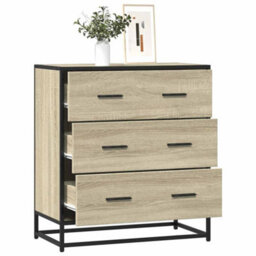 Walplus Sideboard Sonoma Oak 68X35X76 Cm Engineered Wood And Metal - thumbnail 1