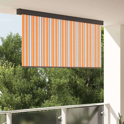 Berkfield Outdoor Roller Blind Manual Yellow And Blue 220 X 250 Cm Fabric - image 1