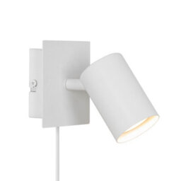 Nordlux Frida Indoor Wall Light White Metal Sensor Gu10 Adjustable Head - Plug In Or Mains Powered , Ip20 - thumbnail 1