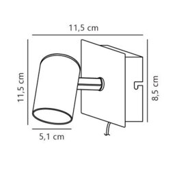 Nordlux Frida Indoor Wall Light White Metal Sensor Gu10 Adjustable Head - Plug In Or Mains Powered , Ip20 - thumbnail 2